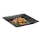 Smarty Had A Party 12" x 12" Black Square with Groove Rim Plastic Serving Trays (24 Trays), 24PK 7905-CASE - alternate 4
