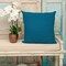 Homeroots 20" Blue Cotton Throw Pillow With Texture 529309 - alternate 3
