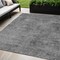 Homeroots 5' X 8' Gray And Smoky Black Abstract Washable Indoor Outdoor Area Rug 609317 - alternate 1