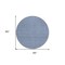 Homeroots 8' Navy Blue And Gray Round Geometric Washable Indoor Outdoor Area Rug 594487 - alternate 4