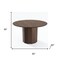 Homeroots 52" Brown Wood Pedestal Base Round Top Dining Table 720954 - alternate 3
