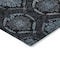 Homeroots 8' Blue Charcoal And Gray Round Medallion Washable Indoor Outdoor Area Rug 587700 - alternate 3