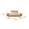 Homeroots Three Piece Brown Solid Wood Bedroom Set 523676 - alternate 3