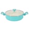 Martha Stewart Everyday Rexford 5 Quart Ceramic Nonstick Aluminum Everyday Pan with Lid in Teal 141018.02 - alternate 1