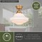 Vaxcel Huntley 12-in W Natural Brass Farmhouse Schoolhouse Semi Flush Mount Ceiling Light White Glass C0261 - alternate 3