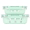 Martha Stewart Elsinore 2 Piece Glass Container Set in Green with Snap Lids 136554.04 - alternate 4