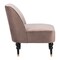 Homeroots 22" Taupe And Black And Gold Velvet And Upholstered Side Chair 556460 - alternate 3