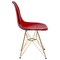 Leisuremod Cresco Plastic Dining Side Chair with Gold Base, Transparent Red CR19TRG - alternate 4