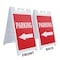 Signmission Parking With Arrow, A-Frame & 2 Decals Installed, Heavy-Duty Plastic Frame SBHD-D-2436-Parking With Arrow - alternate 4