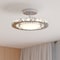 Vaxcel Clara 12.25-in W Integrated LED Satin Nickel Crystal Glam Semi Flush Mount Ceiling Light C0276 - alternate 2