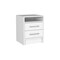Homeroots 20" White Wood Two Drawer Nightstand 543668 - alternate 1