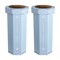 Happimess Fleur 25-Gallon Disposable Corrugated Cardboard Event Trash Can and Recycling Bin, Bridal Blue, 2PK HPM1301B-SET2 - alternate 2
