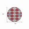 Homeroots 8' Red And Navy Blue Round Floral Washable Indoor Outdoor Area Rug 610771 - alternate 4