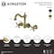 Kingston Brass Double-Handle Wall Mount Bathroom Faucet, Matte Black KS1250ZX - alternate 2