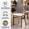 Flash Furniture HERCULES Silver Antique Finish with Clear Coat Ladder Back Metal Restaurant Chair - Tan Vinyl Seat XU-DG694BLAD-CLR-TNV-GG - alternate 4