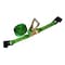 Tie 4 Safe 2'' x 60' Ratchet Tie Downs w/ Flat Hook WLL: 3,333 lbs. Green RT04C-560-M11N-GR-C-1 - alternate 1