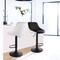 Elama 2 Piece Faux Leather Adjustable Bar Stool in Black and White with Black Base ELM-704-1-BLK-WHT - alternate 5