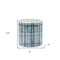 Homeroots Set of Two White And Blue Ceramic Lattice 2 Ounce Round Pot Planters, 2PK 517988 - alternate 2