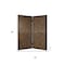 Homeroots 84" Brown Folding Two Panel Screen Room Divider 277095 - alternate 3