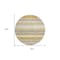 Homeroots 8' Gold Copper And Gray Round Striped Washable Indoor Outdoor Area Rug 598348 - alternate 4