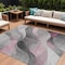 Homeroots 9' X 12' Pink Gray And Silver Abstract Washable Indoor Outdoor Area Rug 616764 - alternate 1