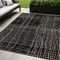 Homeroots 5' X 8' Black Ivory And Brown Striped Washable Indoor Outdoor Area Rug 597374 - alternate 1