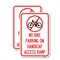 Signmission No Bike Parking on Handicap Access Ramp, 18'' X 24'' 2 Signs, Heavy Gauge Aluminum, 2PK A-1824-2PACK-23855 - alternate 1