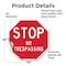 Signmission Stop No Trespassing, 10 Inch X 10 Inch, Vinyl Decal OC-D-10-264 - alternate 2