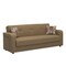 Homeroots 90" Brown Chenille Sleeper Sofa And Toss Pillows 607126 - alternate 1