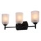 Vaxcel Laurelhurst 3-Light Vanity Light, Matte Black, White Marble Glass, 22-In. Wide W0577 - alternate 1