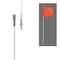 Safetywhips Warning Whip Heavy Duty Whip with Flag, White Whip, Orange Flag, 72 Length SW06QD-M - alternate 2