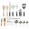 Martha Stewart Everyday 18 Piece Stainless Steel and Wood Assorted Gadget Set 136887.18R - alternate 1