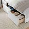 Martha Stewart Kian King Upholstered Platform Bed with Wingback Headboard and 4 Side Storage Drawers XH-8528-K-WH-MS - alternate 3
