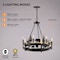 Vaxcel Acadia 2-Light Rustic Wildlife Pendant, Bronze, LED Night Light, Deer Bear Motif, 13.25-In. H0329 - alternate 2