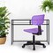 Homeroots Purple and Black Adjustable Height Swivel Rolling Office Chair 568078 - alternate 2
