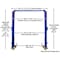 Atlas Automotive Equipment Atlas Equipment Platinum Pvl10 Ali Certified 10,000 Lb. Capacity 2-Post Lift AP-PVL10-2/3 - alternate 2