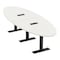 Skutchi Designs 10 Person Conference Table With Power Unit | 12' Oval Table | Harmony Series HAR-OVL-48X144-T.BK-W960-EBLK - alternate 1