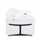Homeroots 80" White Top Grain Leather Reclining Metal USB Sofa 720382 - alternate 4