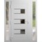 Vdomdoors Front Exterior Prehung Metal-Plastic Door, Manux 8933 White Silk, 2 Side Sidelite Transoms, Office MANUX8933EXD-WS-W14+30+14xH80-RH - alternate 1