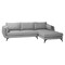 Baxton Studio Leni Modern Grey Twill Fabric Right Facing Sectional Sofa 248-13786-ZORO - alternate 1