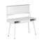 Homeroots 47" White Wood and Stainless Steel Computer Desk 723737 - alternate 3