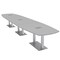Skutchi Designs Arc Boat Conference Table, 45 in W, 216 in L, Grey HAR-ABOT-48X216-DOU-U779-ESIL - alternate 1