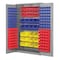 Pucel Flush Door Bin Cabinet With 171 Bins, 48 in W x 84 in H x 24 in D, Light Blue HDBC-4878-00-171-L - alternate 1