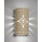 Luxury Lighting Asavva 17 in Tall Starburst Ceramic Outdoor Wall Light, Cottonwood Paint Finish 412-36-CW-ud-7-17 - alternate 1