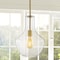 Jonathan Y Watts 10.5" 1-Light Mid-Century Modern Iron/Glass LED Pendant, Brass Gold/Clear JYL6400C - alternate 3