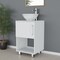 Homeroots 18" White And Silver Wood Freestanding Bathroom Vanity With White Sink 543632 - alternate 2