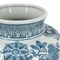 Homeroots 11" Light Blue And White Floral Round Porcelain Jar 565446 - alternate 2