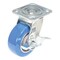 Vestil Polyurethane Precision Ball Bearing Swivel With Brake Caster 5 In. x 2 In. 617 lb Blue/Gray CST-PB-5X2PUA-SWB - alternate 1