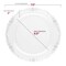 Smarty Had A Party 7.5" Clear w/Silver Vintage Rim Round Disposable Plastic Appetizer/Salad Plates (120 Plates), 120PK 867CS-CASE - alternate 4