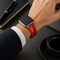 Elegani Leather Band Compatible with Apple Watch 40mm, Red, Red/Rose Gold/Yellow Gold Buckle LZQR2-RED-40 - alternate 2
